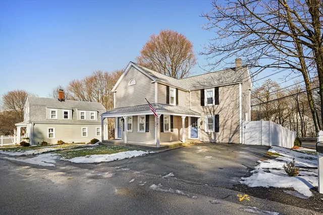 a view of a large building with a street