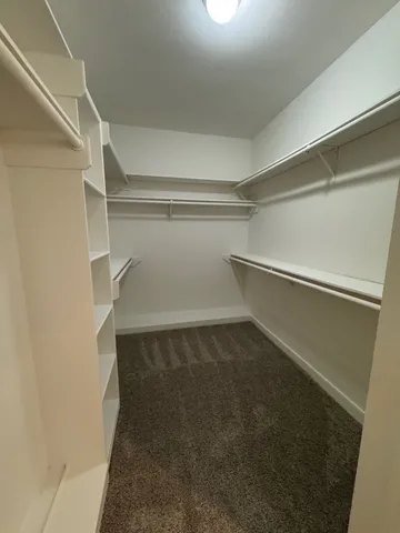 a close view of closet
