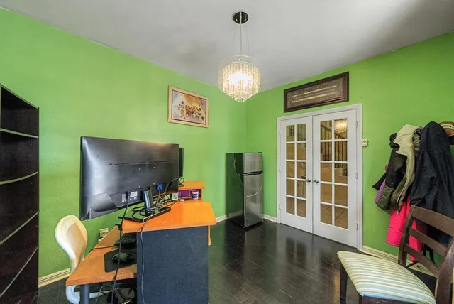 a room with furniture and a window