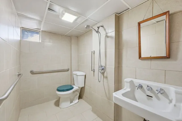 a bathroom with a sink and a toilet