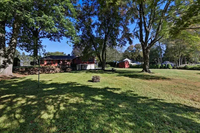 a view of a volley ball court