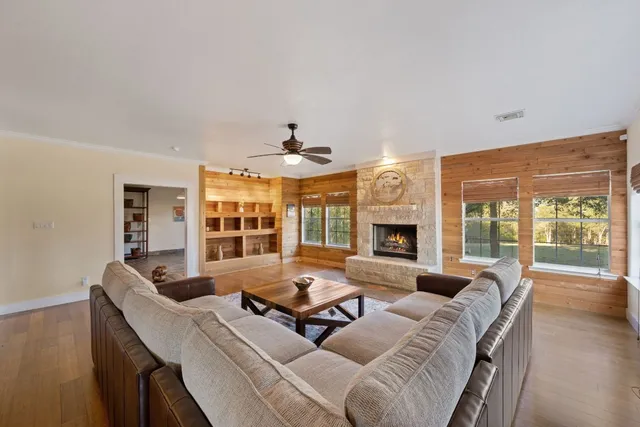 a large kitchen with stainless steel appliances kitchen island granite countertop a large counter top stainless steel appliances and cabinets