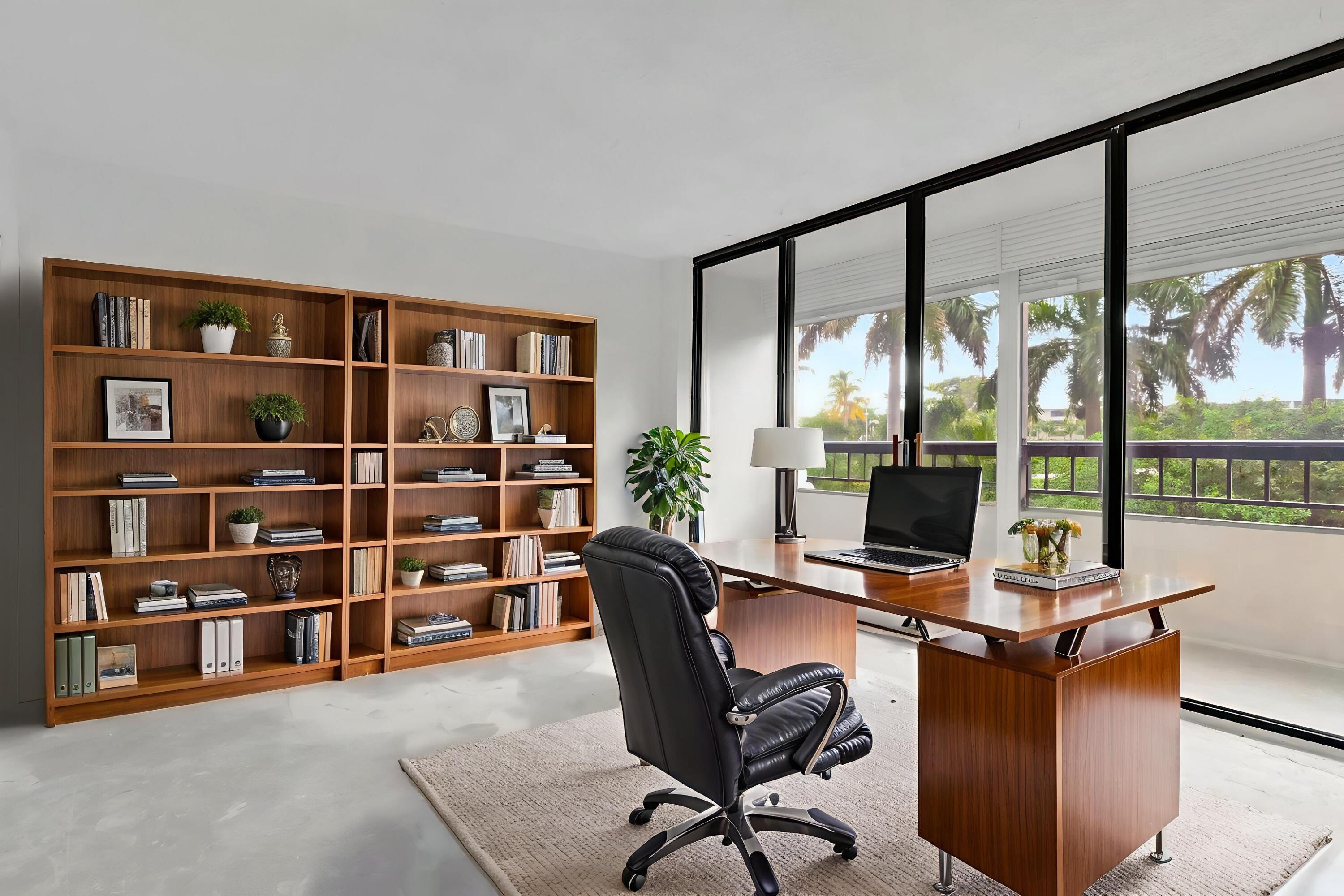 6320 Boca Del Mar Drive, Unit 301 Boca Raton, FL 33433 - Photo 3 of 46 a view of a workspace with furniture and a potted plant