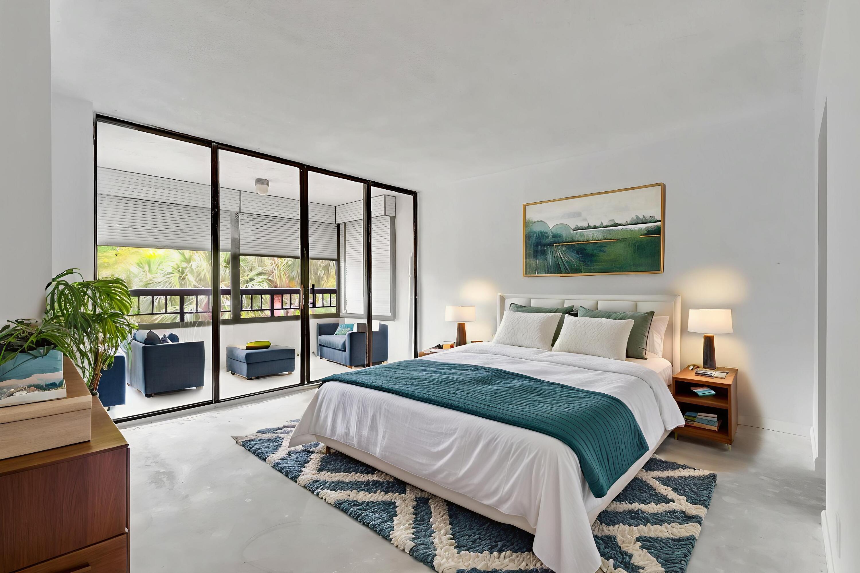 6320 Boca Del Mar Drive, Unit 301 Boca Raton, FL 33433 - Photo 5 of 46 a spacious bedroom with a large bed and a large window