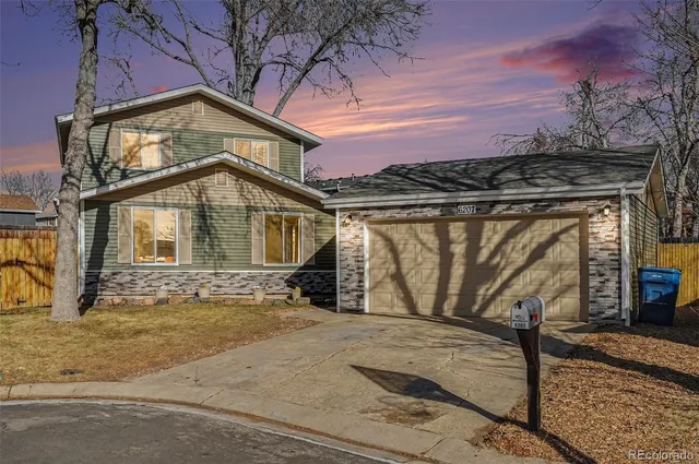 a view of a house with a snow