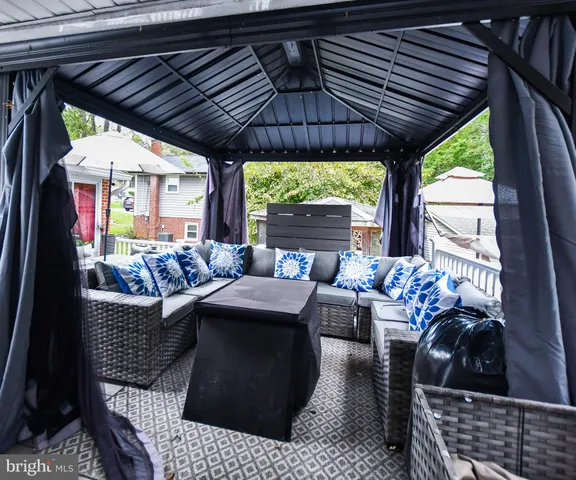 a view of outdoor space with seating