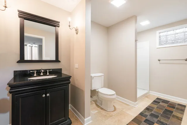 a view of an outdoor space and swimming pool