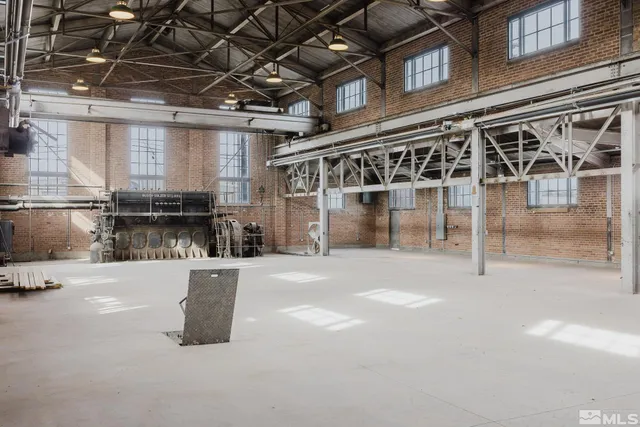 a view of a building with a door