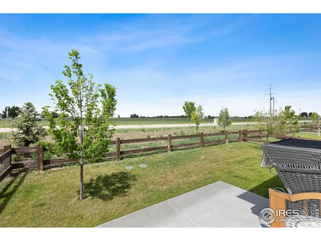 a view of a garden with an outdoor space