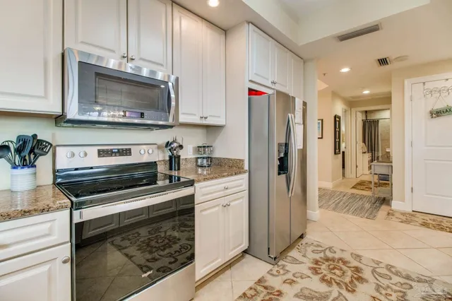 a balcony with a couch