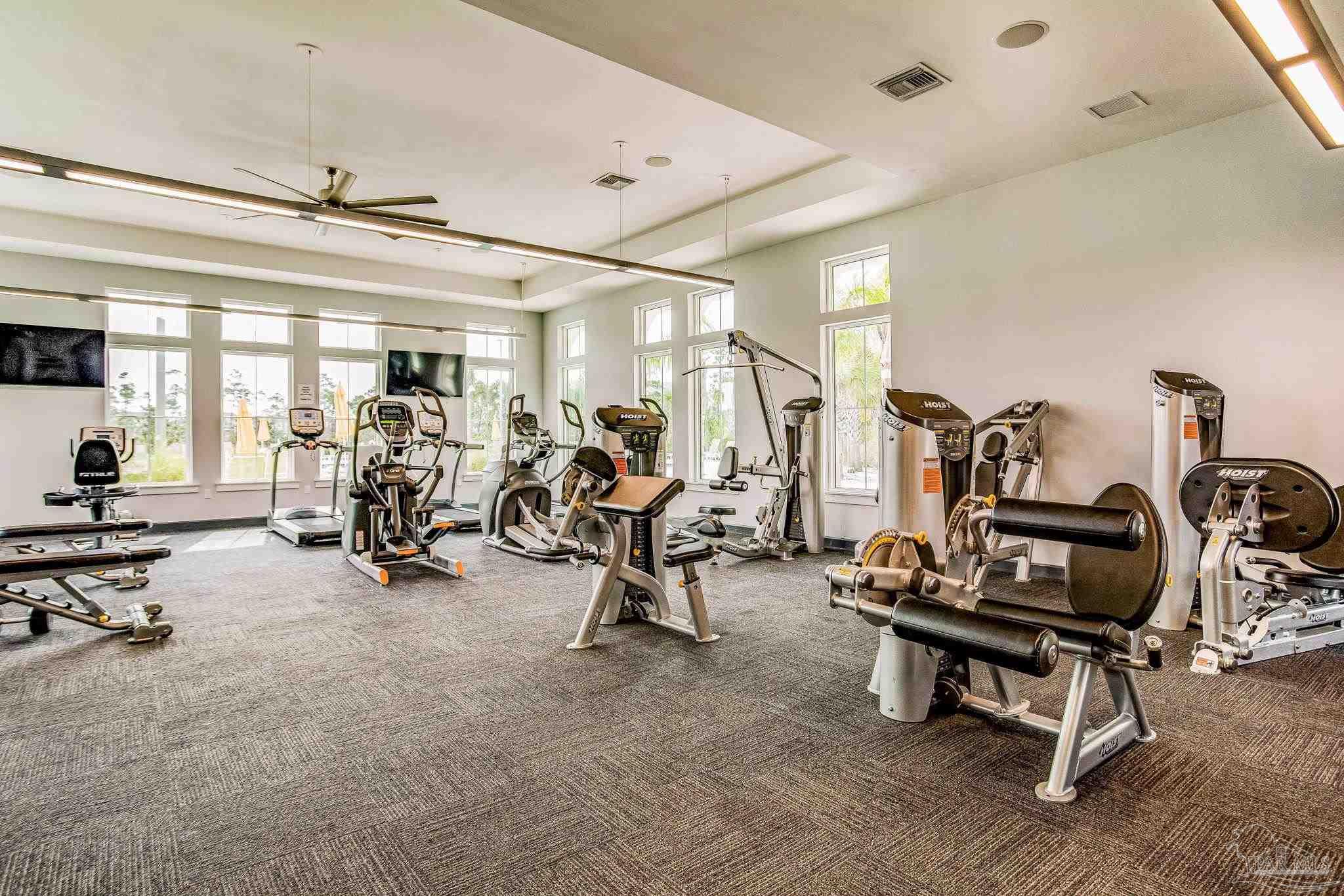 612 Lost Key Drive, Unit 405B Pensacola, FL 32507 - Photo 65 of 71 a view of a room with gym equipment
