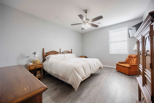 a view of a big room with gym equipment