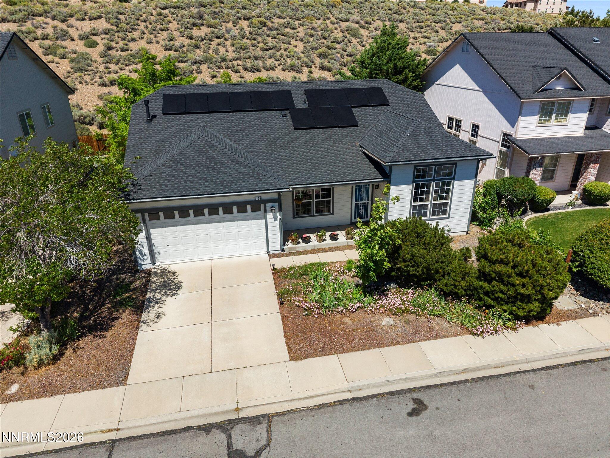 3101 Green River Drive Reno, NV 89503 - Photo 52 of 62 an aerial view of house with yard