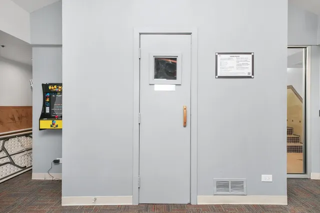 a close view of sliding door