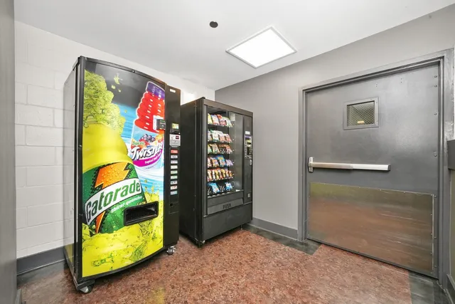 a view of a city with tall buildings