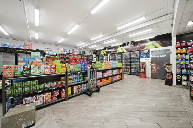 a city view with tall buildings