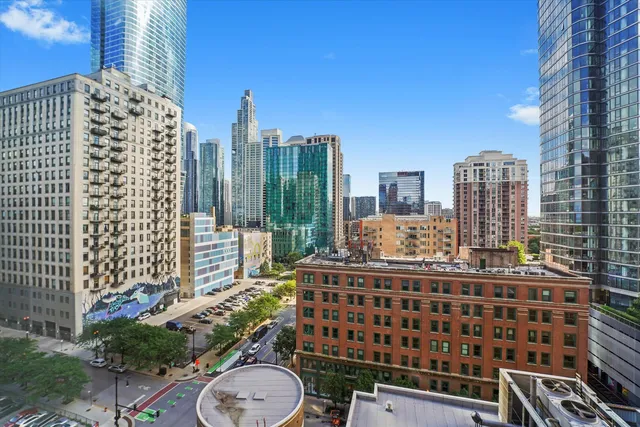 an aerial view of a building