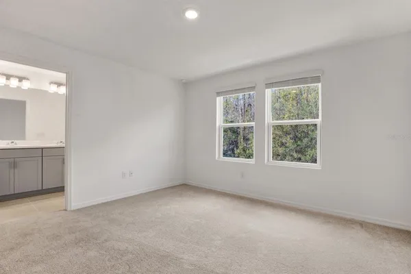 an empty room with a window
