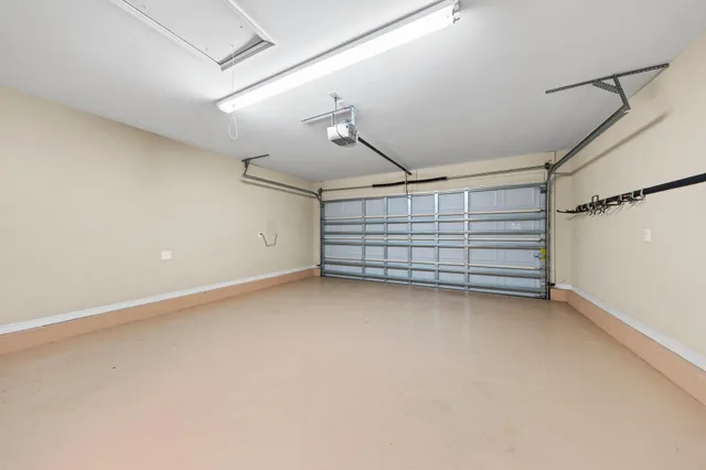 a view of room and garage