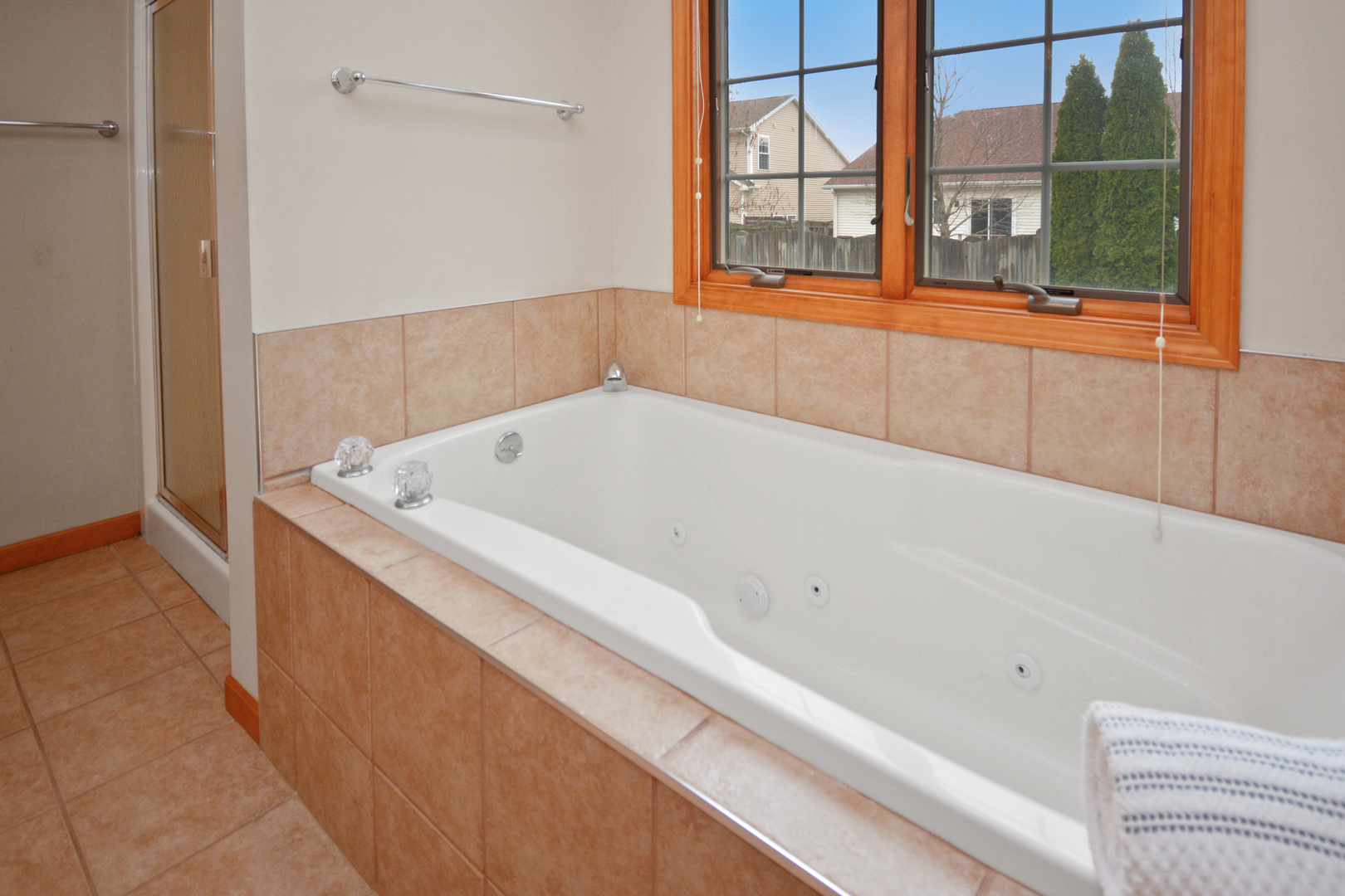 2884 Bear Claw Street Normal, IL 61761 - Photo 38 of 62 a bathroom with a bathtub and next to a window
