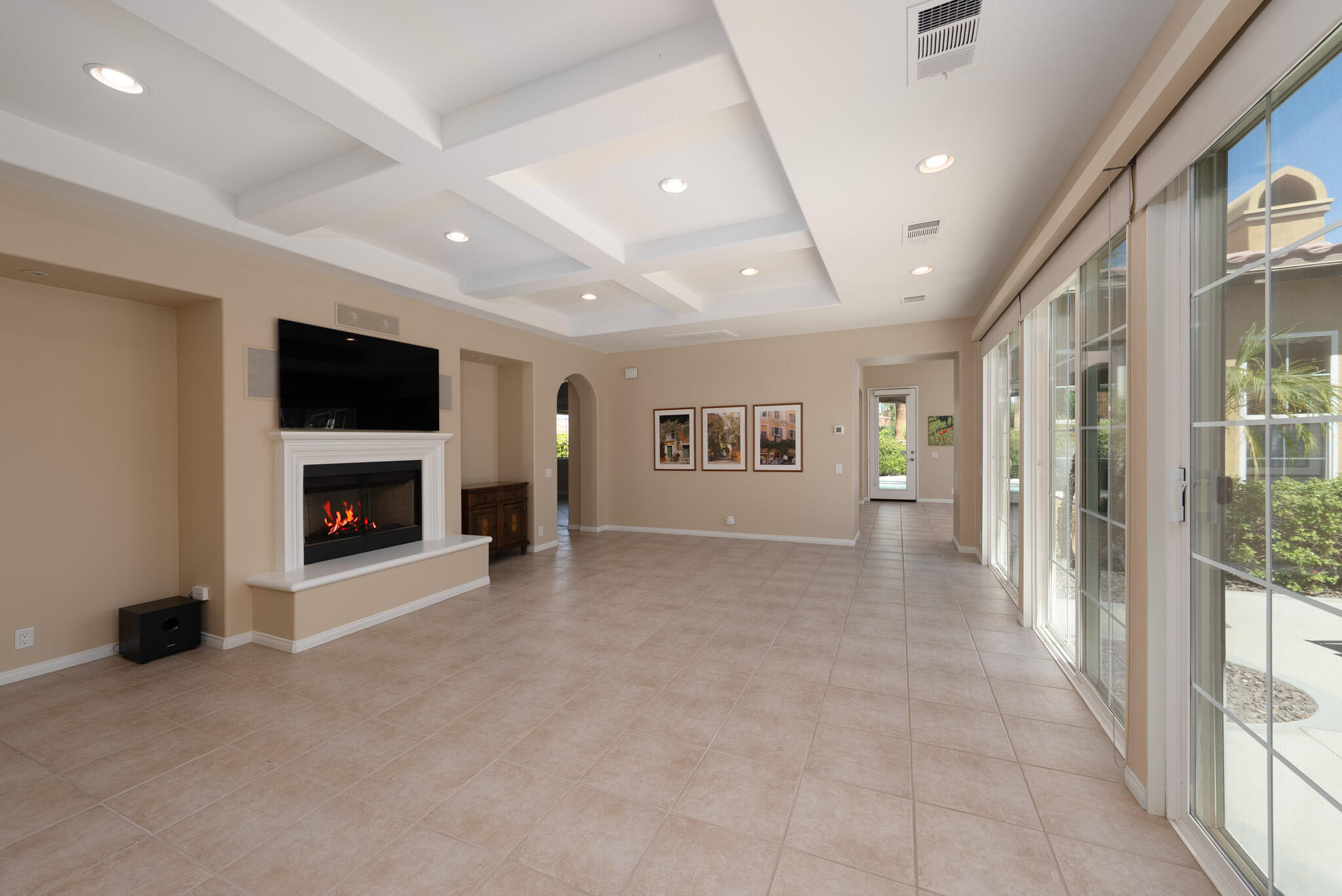 14 Via Santo Tomas Drive Rancho Mirage, CA 92270 - Photo 20 of 61 a view of a livingroom with an empty space and a fireplace