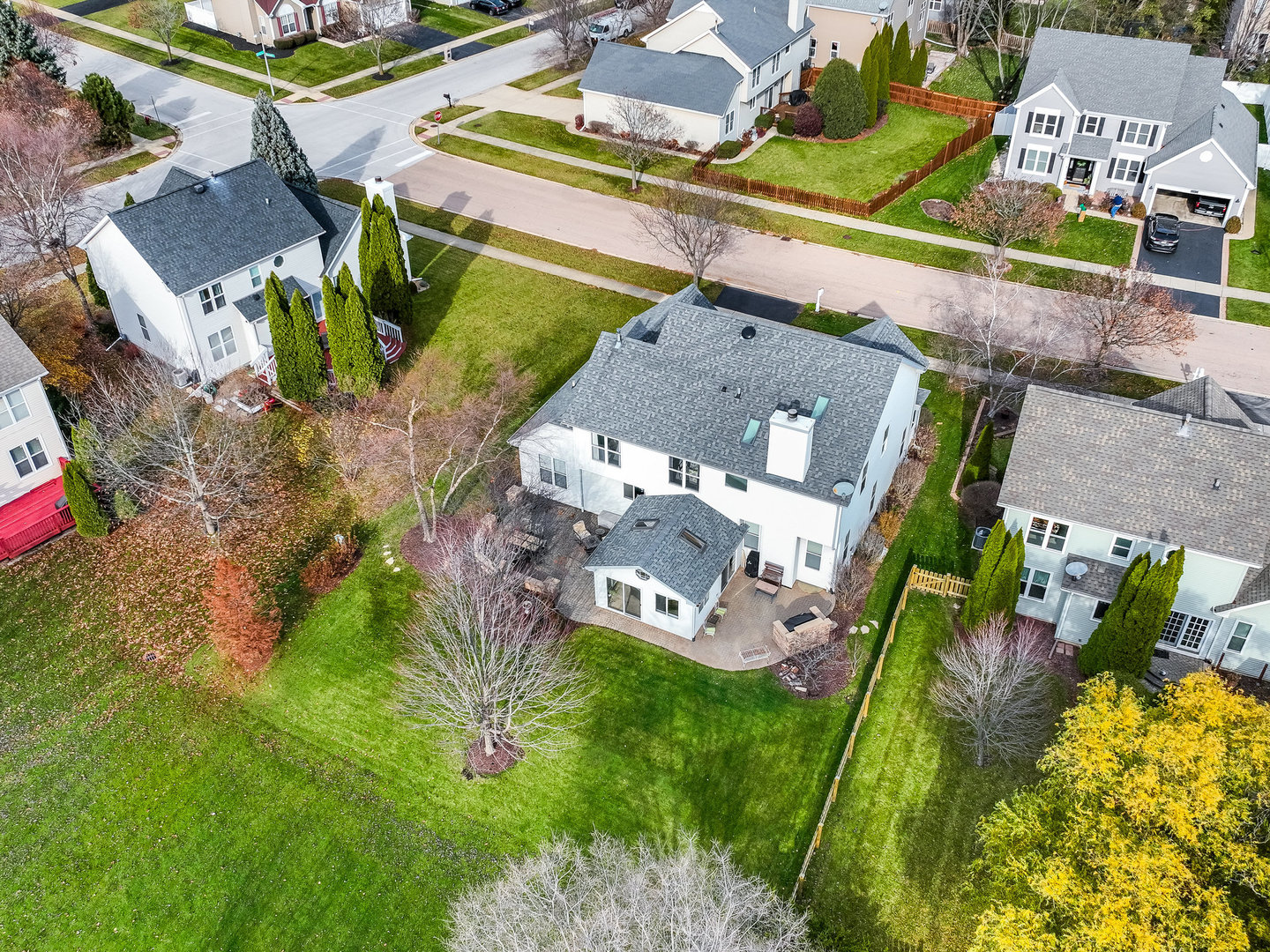 1195 Amaranth Drive Naperville, IL 60564 - Photo 43 of 48 an aerial view of a house with a garden