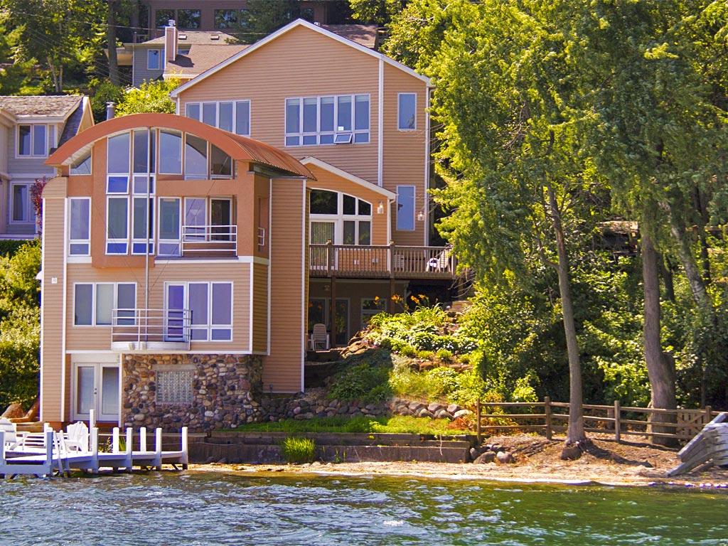 Lakeside View of Home