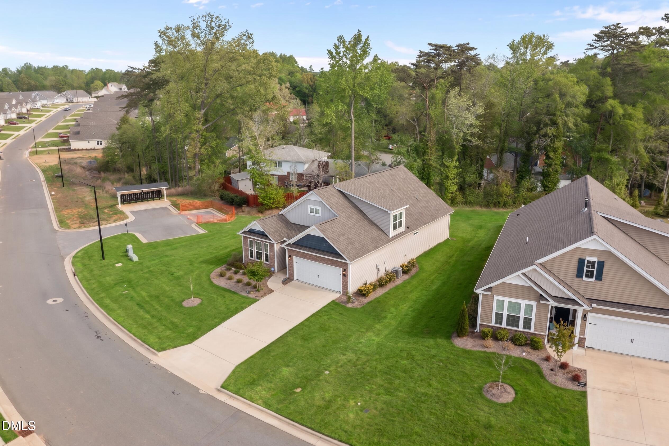 1639 Abberly Place Graham, NC 27253 - Photo 38 of 43 an aerial view of a house with garden