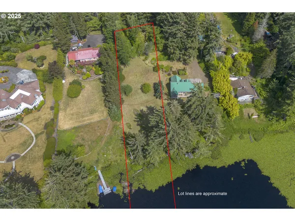 a aerial view of residential house with an outdoor space