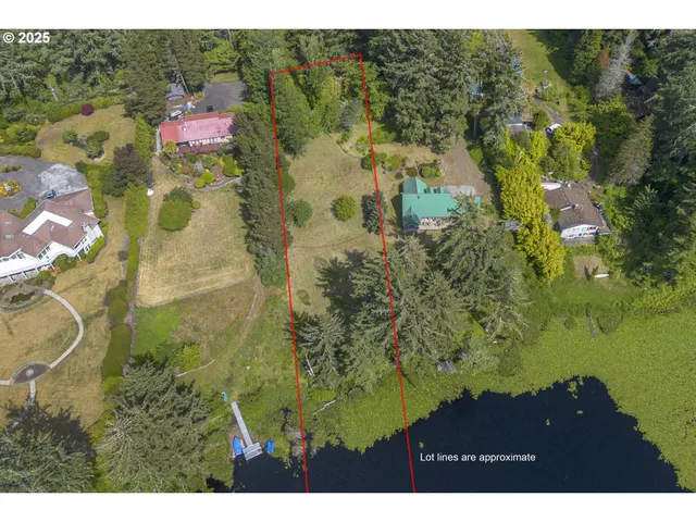 a aerial view of residential house with an outdoor space