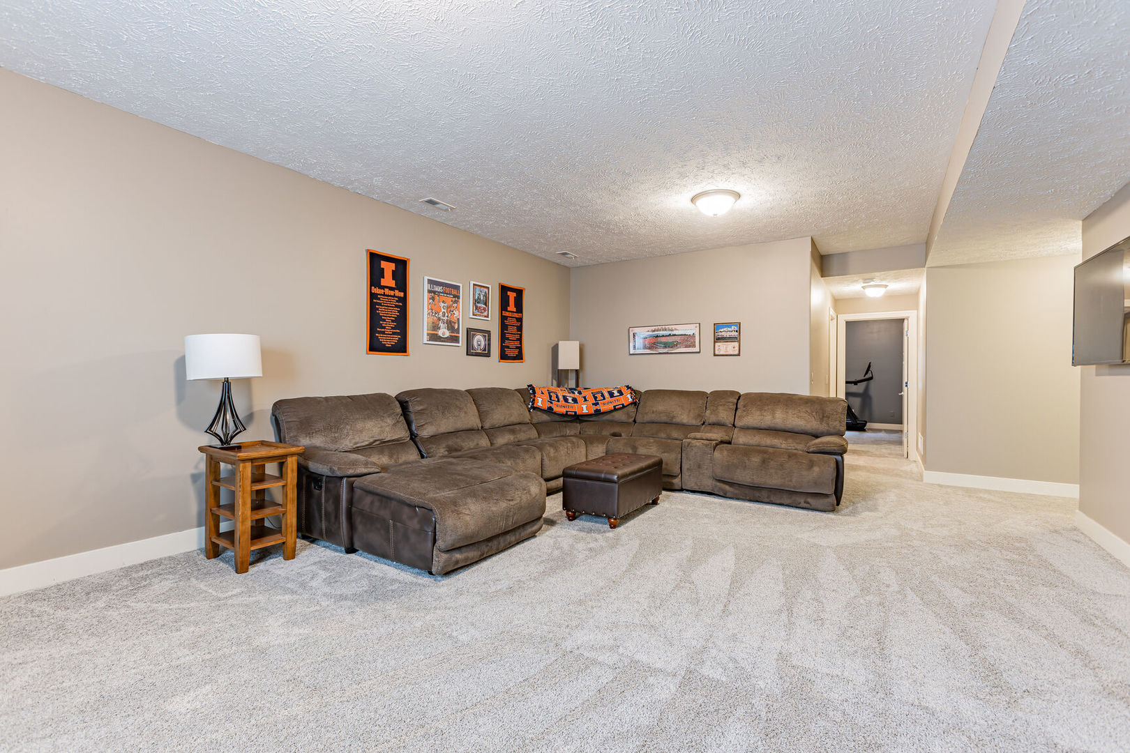 5 Fletcher Court Savoy, IL 61874 - Photo 38 of 48 a living room with furniture and a lamp