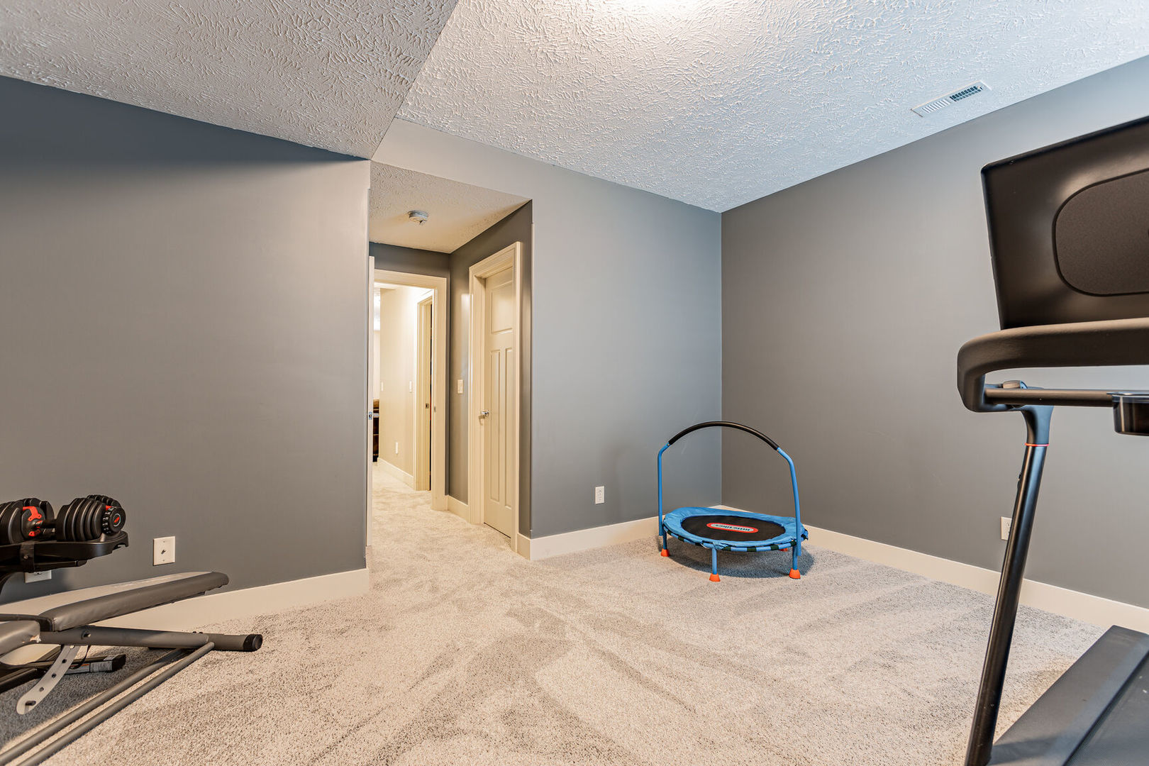 5 Fletcher Court Savoy, IL 61874 - Photo 41 of 48 a room with a bed and gym equipment