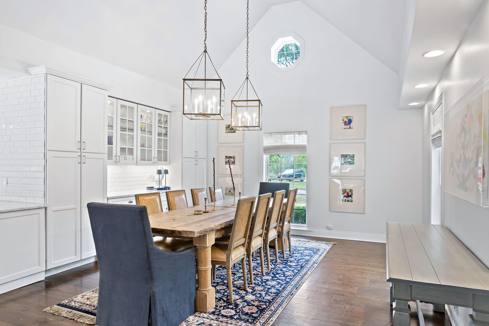180 Old Farm Road Northfield, IL 60093 - Photo 8 of 41 a view of a dining room with furniture window and wooden floor