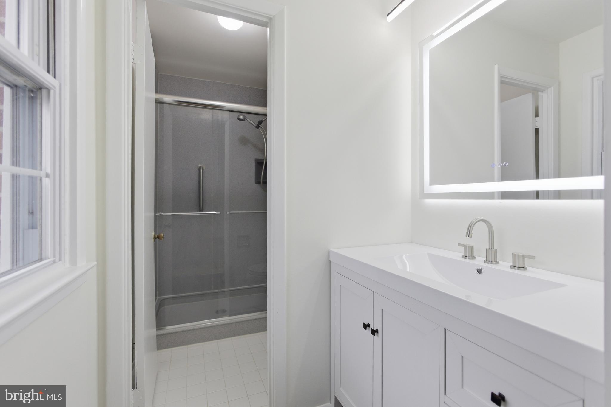 14717 Flintstone Lane Silver Spring, MD 20905 - Photo 15 of 32 a bathroom with a sink and a mirror