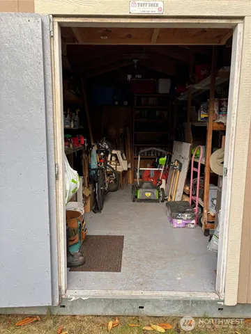 a view of a storage room