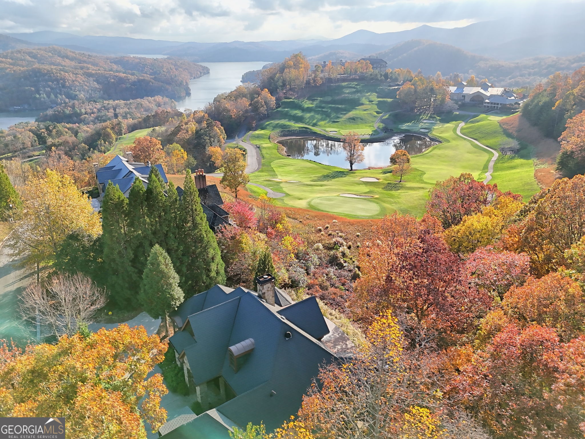689 Waterfall Drive Clayton, GA 30525 - Photo 107 of 108 an aerial view of residential houses with outdoor space and trees