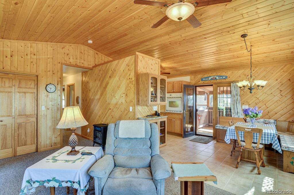 681 Forge Road Hartsel, CO 80449 - Photo 14 of 41 a living room with furniture and a chandelier