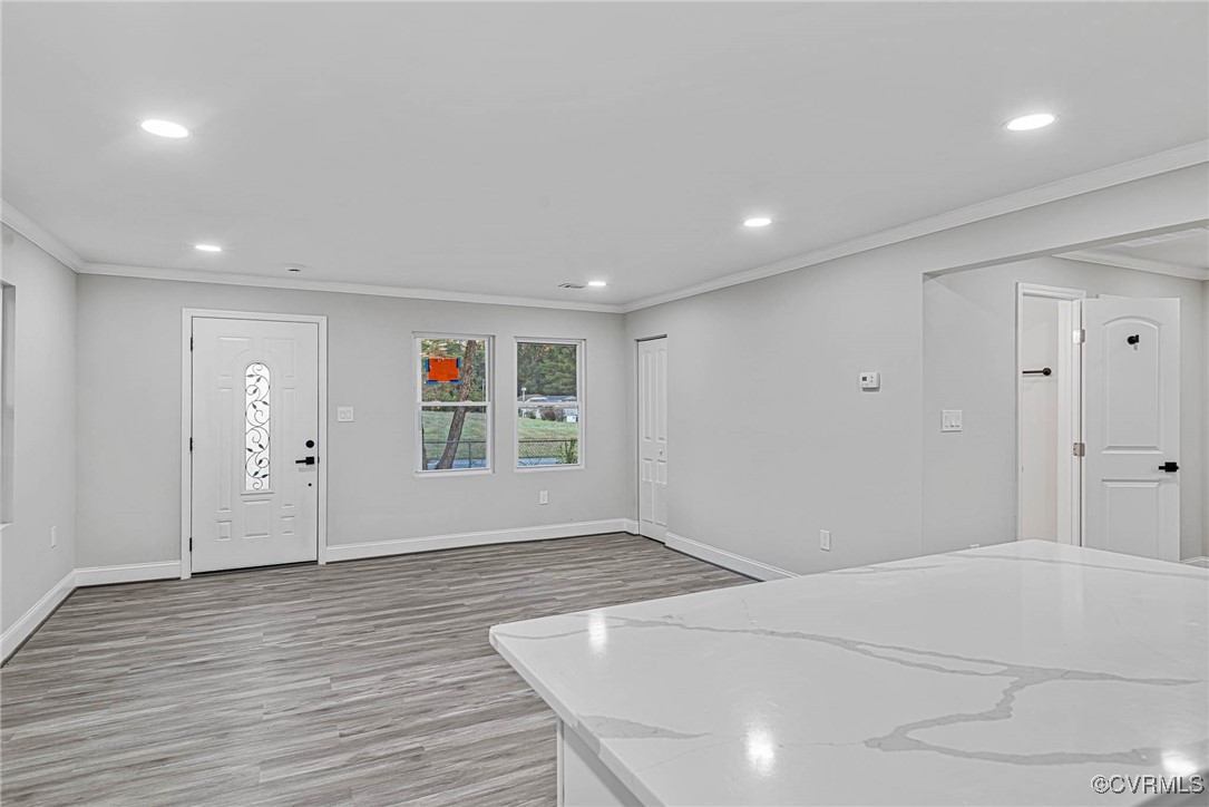 15412 Moores Mill Road Ruther Glen, VA 22546 - Photo 24 of 31 a view of empty room with wooden floor