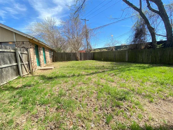 a backyard of a house