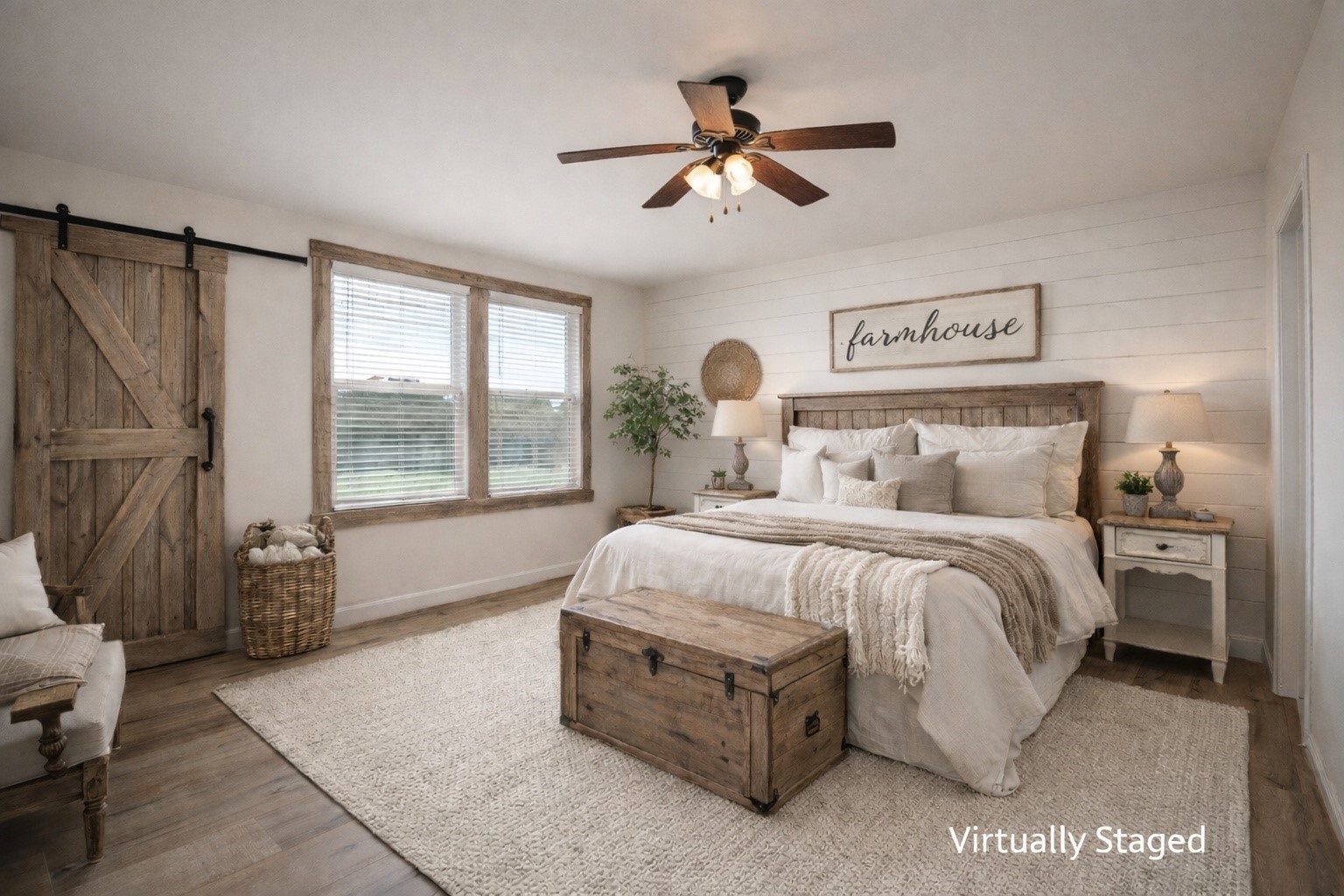 19134 Painted Boulevard Porter, TX 77365 - Photo 18 of 34 a spacious bedroom with a bed and a window