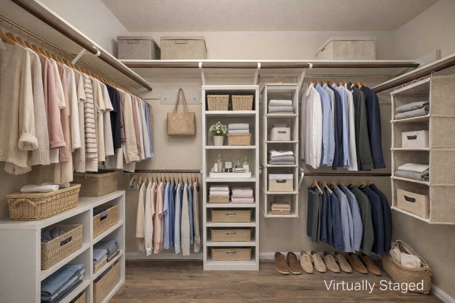 19134 Painted Boulevard Porter, TX 77365 - Photo 23 of 34 a view of walk in closet with clothes and shoes