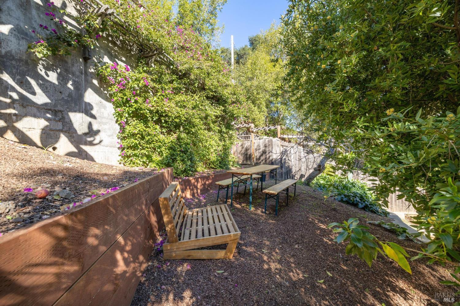 40 Canyon Road San Anselmo, CA 94960 - Photo 46 of 56 garden area at the top of the lot, currently has a hammock.