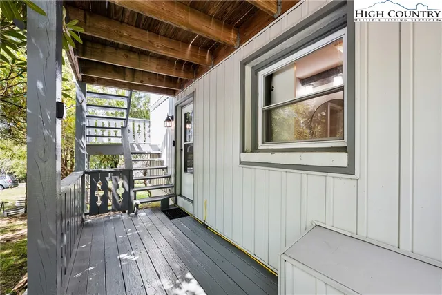 a view of a house with wooden floor
