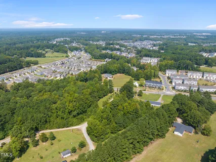 an aerial view of multiple house