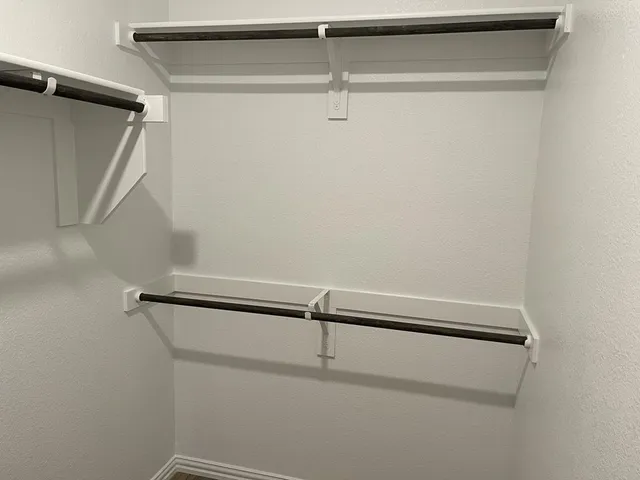 a close view of closet