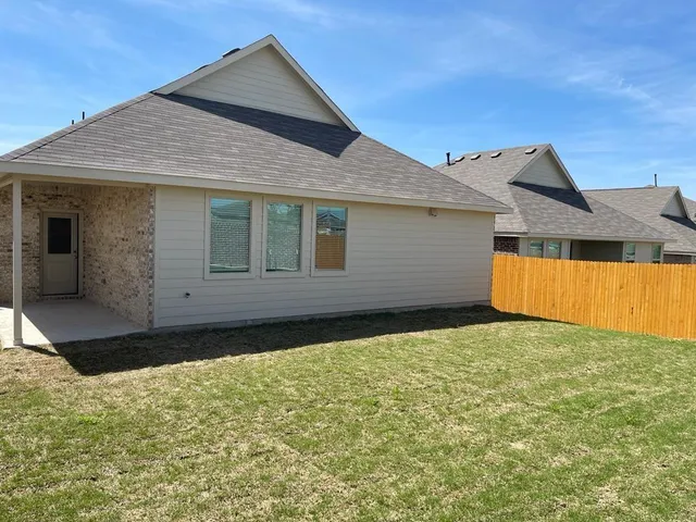 a backyard of a house