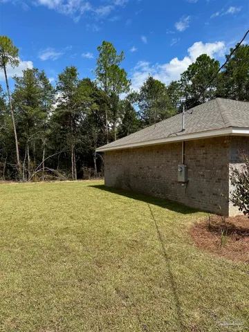 a backyard of a house