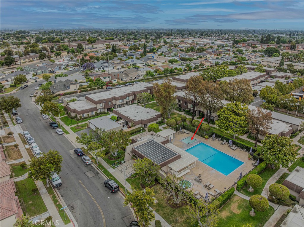 12279 Westcliff Drive Stanton, CA 90680 - Photo 3 of 26 an aerial view of residential houses with outdoor space