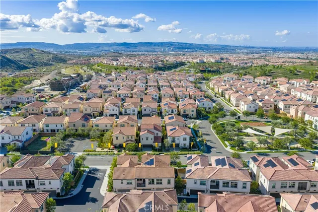 an aerial view of multiple house