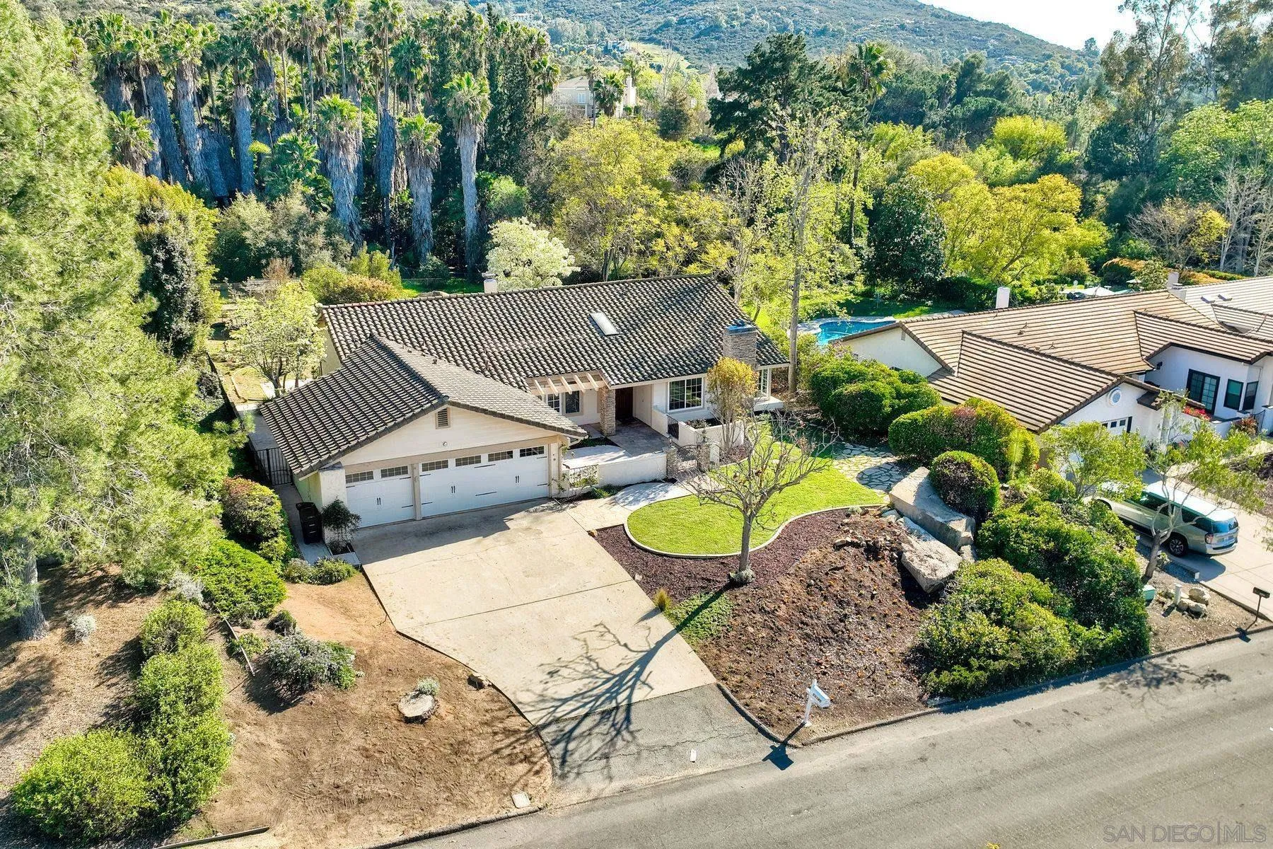 13145 Silver Saddle Lane Poway, CA 92064 - Photo 41 of 53 an aerial view of house with yard swimming pool and outdoor seating